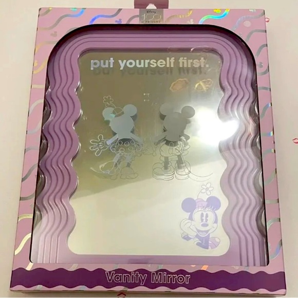 Disney 100 Years Anniversary Vanity Mirror Featuring Mickey and Minnie Mouse - Picture 1 of 10